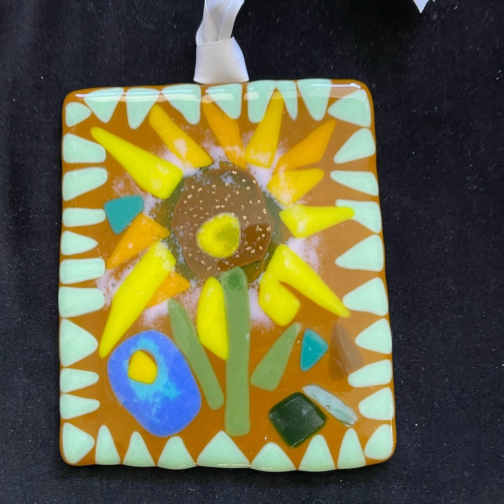 Sunflower Glass Art Decor